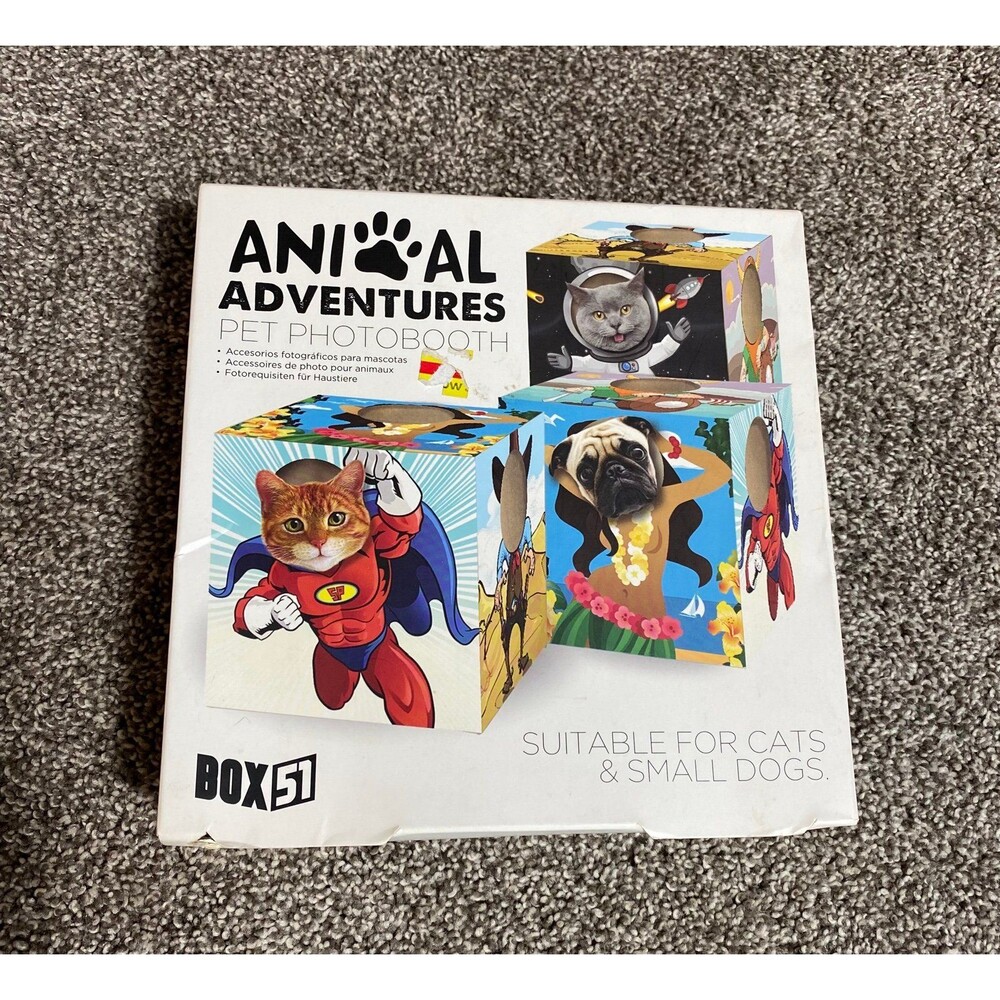 Animal Adventures Pet Photobooth – Fun Photo Cube for Cats & Small Dogs